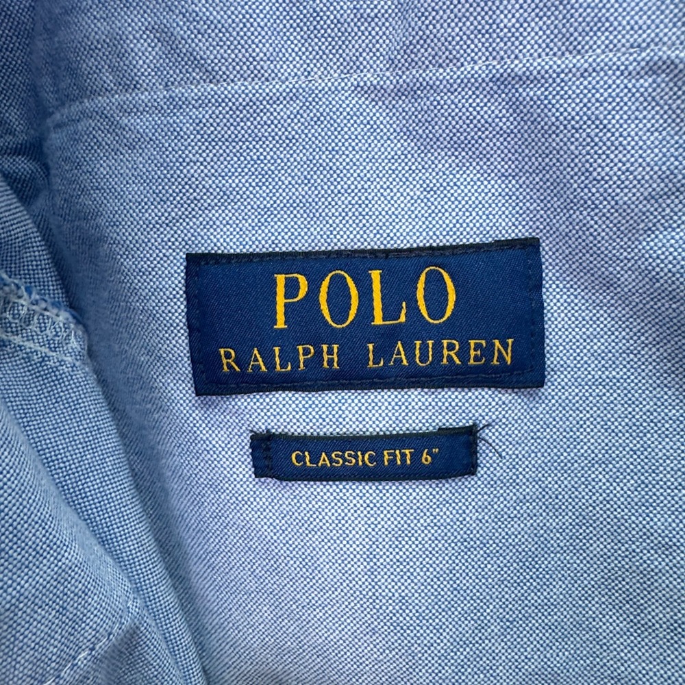 Polo Ralph Lauren Shorts Mens XL Blue Oxford Flamingo Embroidered 5" Preppy - Picture 5 of 11